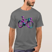 Pink Blue Neon Glow Road Bicycle Tシャツ (正面)