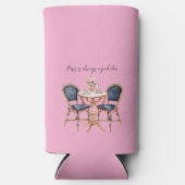 Pink Blue Paris Table Baguettes スリム缶クーラー (正面)