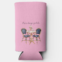 Pink Blue Paris Table Baguettes スリム缶クーラー