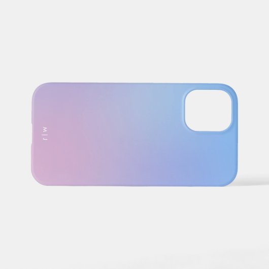 Pink, Blue Pastel Gradient Ombre Effect Phone Case iPhoneケース (裏面横)