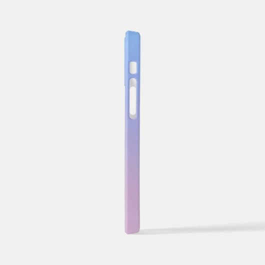 Pink, Blue Pastel Gradient Ombre Effect Phone Case iPhoneケース (左側面)