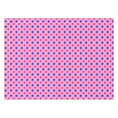 Pink Blue Pink Polka Dot Pattern テーブルクロス (正面(横))