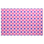 Pink Blue Pink Polka Dot Pattern ファブリック (ファットクウォーター)