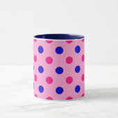 Pink Blue Pink Polka Dot Pattern マグカップ (中央)