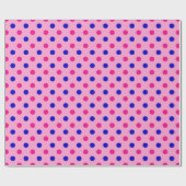 Pink Blue Pink Polka Dot Pattern ラッピングペーパー (フラット)