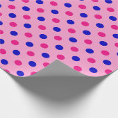 Pink Blue Pink Polka Dot Pattern ラッピングペーパー (角)