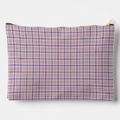 Pink Blue Plaid Classic Pattern Retro アクセサリーポーチ (裏面)