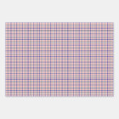 Pink Blue Plaid Classic Pattern Retro ラッピングペーパーシート (正面)