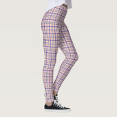 Pink Blue Plaid Classic Pattern Retro レギンス (右)