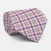 Pink Blue Plaid Classic Pattern Retro Neck Tie ネクタイ (ロール)