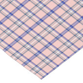 Pink Blue Plaid Classic Pattern Retro Table Runner ショートテーブルランナー (コーナー)