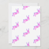 Pink Blue Purple Cute Bunny Easter Brunch Egg Hunt 招待状 (裏面)