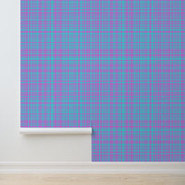 Pink Blue Purple Plaid Pattern 壁紙