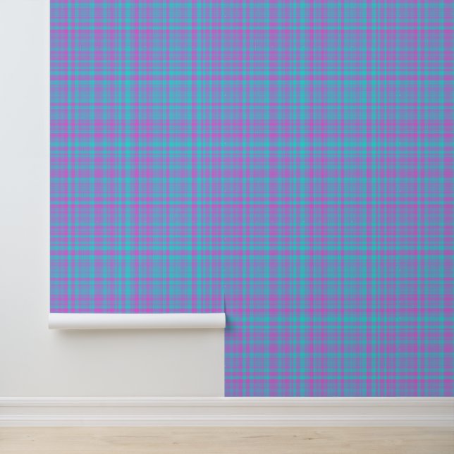 Pink Blue Purple Plaid Pattern 壁紙 (アプリケーション)