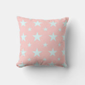 Pink & Blue Star Pattern Retro Vintage Celestial  クッション (正面)