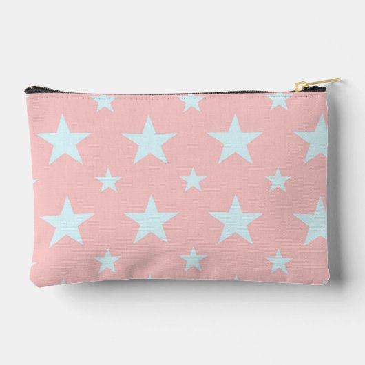 Pink Blue Stars Pattern Constellation Pencil Case アクセサリーポーチ (裏面)