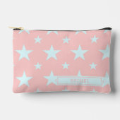 Pink Blue Stars Pattern Constellation Pencil Case アクセサリーポーチ (正面)