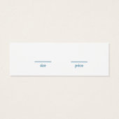 Pink Blue Stripe Clothing Size Price Hangtag Card (裏面)