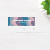 Pink Blue Stripe Clothing Size Price Hangtag Card (デスク)