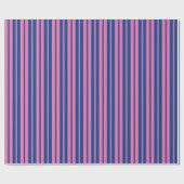 Pink Blue Stylish Stripes Pattern Design  ラッピングペーパー (フラット)