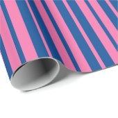 Pink Blue Stylish Stripes Pattern Design  ラッピングペーパー (ロールコーナー)