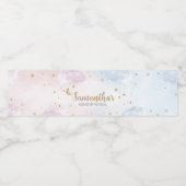 Pink Blue Twinkle Little Star Gender Reveal ペットボトルラベル (シングルラベル)