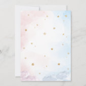 Pink Blue Twinkle Little Star Gender Reveal 招待状 (裏面)