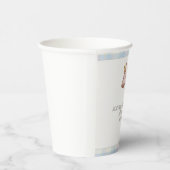 Pink blue Twins Beary First Birthday Paper Cups 紙コップ (右)