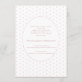 Pink Blue Yellow Damask Floral Birth Announcement 招待状 (裏面)