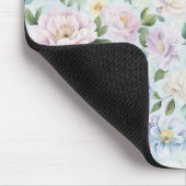 Pink Blue Yellow Flowers マウスパッド (コーナー)