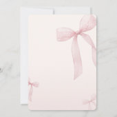 Pink Blush Bow Cheers to Thirty Birthday 招待状 (裏面)