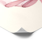 Pink blush bow ivory Confirmation welcome ポスター (角)