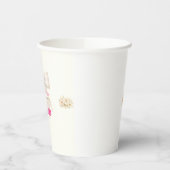 Pink Blush Bow Princess Ribbon Birthday Paper Cup 紙コップ (左)
