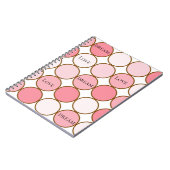 Pink Blush Dots Dream Love ノートブック (左側)