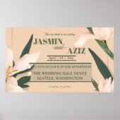 Pink blush floral  ポスター (正面)