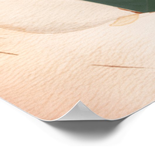 Pink blush floral  ポスター (角)