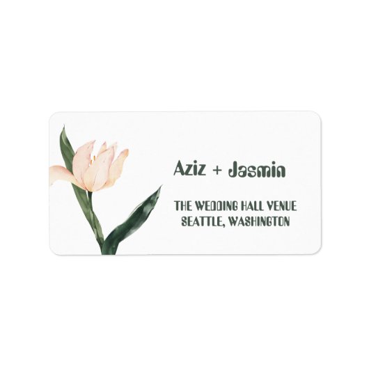 Pink blush floral ラベル (正面)