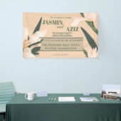 Pink blush floral Circle 横断幕 (トレードショー)