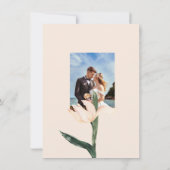 Pink blush floral Circle RSVP Card 招待状 (裏面)