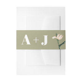 Pink blush floral Circle save the date card 招待状ベリーバンド