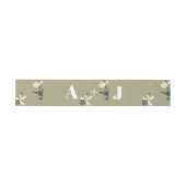 Pink blush floral Circle save the date card 招待状ベリーバンド (フラット)