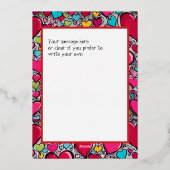 PINK BLUSH FOIL VALENTINE'S CARD EDITABLE 箔シーズンカード (裏面)