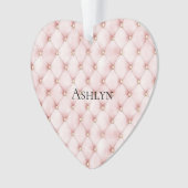 Pink Blush Gold Tufts Christmas オーナメント (正面)