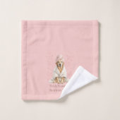 Pink Blush Personalized Dog Groomer Spa Towel バスタオルセット (ウォッシュタオル)