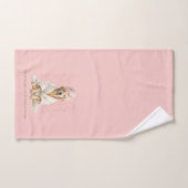 Pink Blush Personalized Dog Groomer Spa Towel バスタオルセット (ハンドタオル)