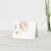 Pink Blush Rose Elegant Quinceañera サンキューカード (裏面)