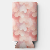 Pink Blush White Hearts スリム缶クーラー (裏面)