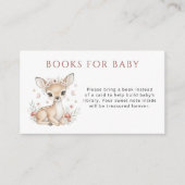 Pink Blush Woodland Deer Girl Books for Baby エンクロージャーカード (正面)