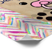 Pink Boba Tea Baby Showerへようこそ ポスター (角)