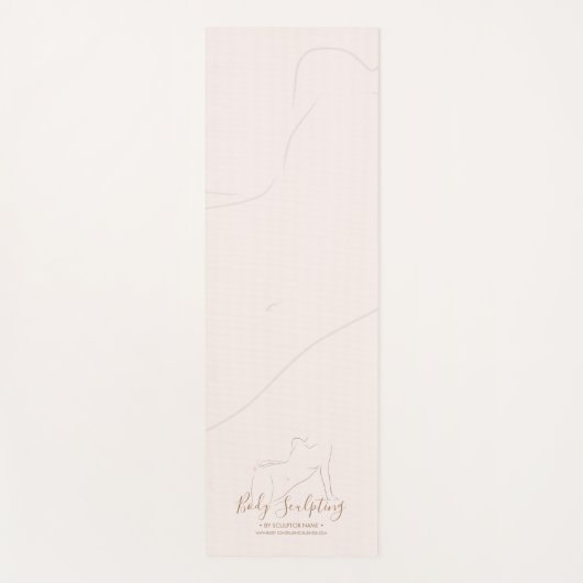 Pink Body sculpt contour beauty tanning ヨガマット (正面)